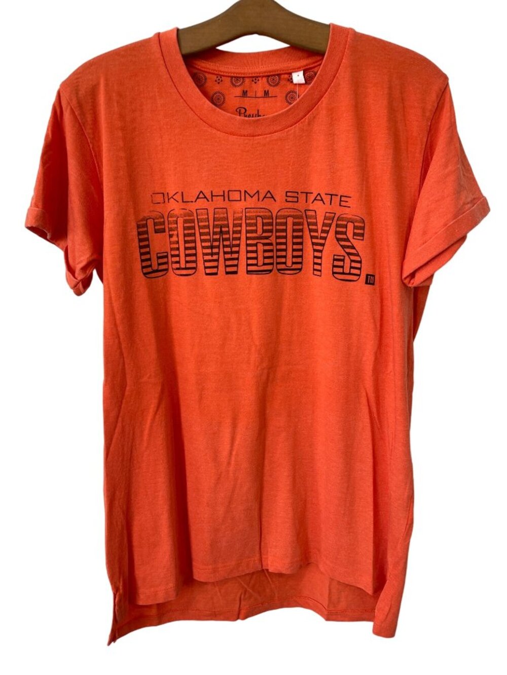 Royce Apparel Pressbox T Shirt Medium Crewneck Oklahoma State Cowboys Orange NEW